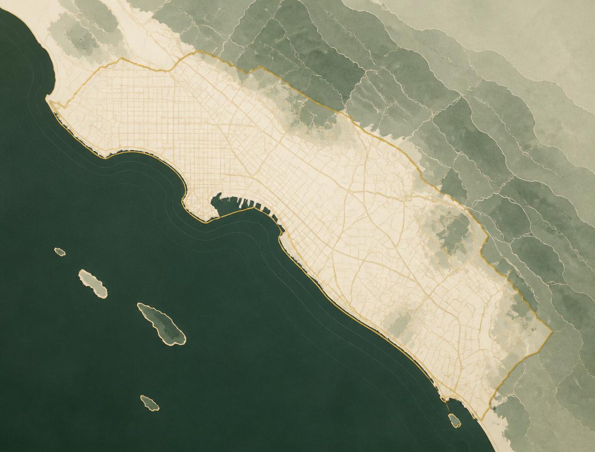 Stylized map of the Cedar & Palm Properties Southern California service area